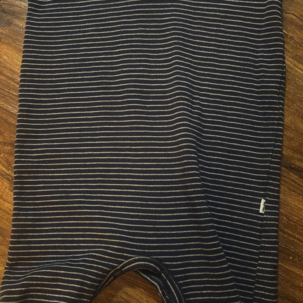 Little sleepies navy polo romper - Picture 2 of 3